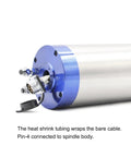 Pro Grade And Built Tough 3.7KW Water Cooled Metal Processing Spindle With ER20 Collet For CNC Routers close-up of connector and cable.