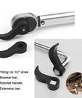 Two Piece Pry Bar Wrench Adapter Heads For Half Inch Drive Crowbar Adapters Set Ideal For Half Shaft Removal And Car Repair Tools