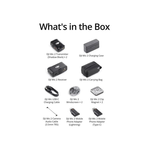 All In One Wireless Microphone System With Two Transmitters And One Receiver, Crystal Clear Audio, box contents overview
