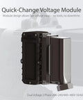 Quick-Change Voltage Module for 1 Ton Electric Chain Hoist; dual voltage 208-480V, 3-phase capability with modular design.