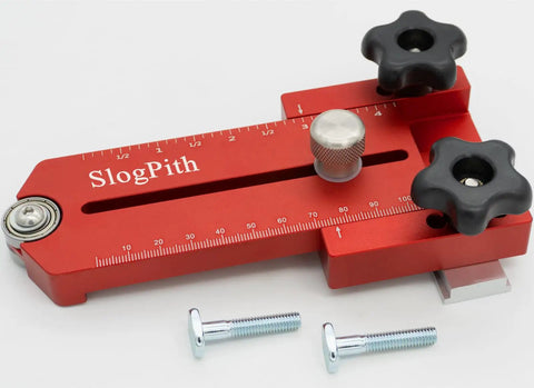 Extended Thin Rip Jig Table Saw Fence Guide For Dead On Repeat Narrow Strip Cuts Heavy Duty Aluminum with knobs and screws.
