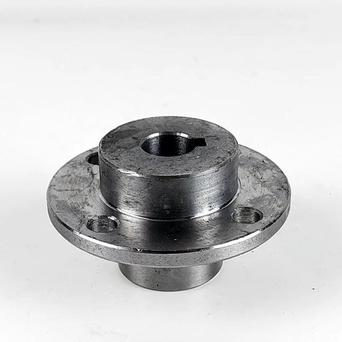 17mm Diameter Shaft Adapter Seamless Fit For 14 Inch Solid Wheel Long Axle Geared Motor with keyway and mounting holes.