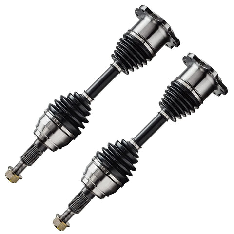 Close-up of CV axles from All In One 4x4 Front End Suspension Kit For Chevy GMC Silverado Sierra Suburban 1500 Yukon Tahoe Escalade 2002 Through 2006