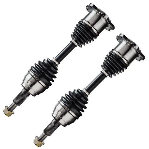 4x4 Front CV Axles and Wheel Bearing Kit, 17-Piece for GMC and Chevy Trucks, 6-Lug 4WD Replacement, Bolt-On Front Suspension Upgrade, DIY-Friendly, Durable Axle Shafts, Bearings, Seals, and Hardware, two front CV axles