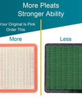 Comparison of two lawn mower air filters showing pleat density for 4 Pack Honda GCV Engine Air Filter Replacement For HRX And HRR Series