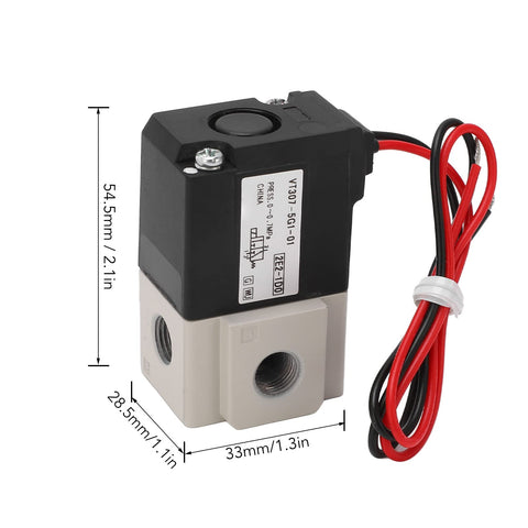 Three Way Vacuum Solenoid Valve Direct Acting Two Position Pneumatic Air Valve With Copper Coil And Polished Internal Wall