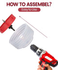 Nexigins 4- and 6-inch hole saw kit with dust bowl, shown with a red cordless drill