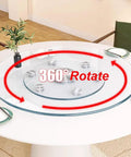 Built Tough Heavy Duty Tempered Glass Lazy Susan Turntable with smooth 360° rotation on a dining table.