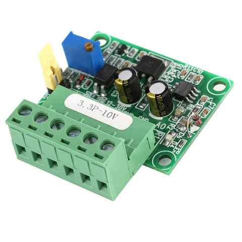 Plug And Play PWM To Analog Converter Module For PLCs Three Point Three Volt PWM To Zero To Ten Volt Output Digital To Analog Signal Converter For Industrial Grade Control Panels And Automation, top view