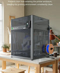 Clear Acrylic Printer Enclosure For Ender 5 Max 3D Printer on table, dustproof cover with constant temperature control