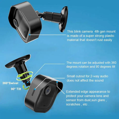 Outdoor Camera Mount Kit Three Pack Weatherproof Protective Housing And 360 Degree Adjustable Bracket with black build