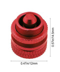 Red Aluminum Fuel Dot For Gas Or Glow RC Planes, Phi4 By Phi12 Size, 8.8mm Thread, 14.5mm Overall Length, 12mm Connector End