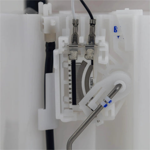 Close-up view of Plug And Play Ride-Ready Electric Fuel Pump Module Assembly With Sending Unit Replacement for Toyota Yaris and Scion xD.