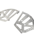 Close-up of stainless steel shoes cabinet hinges for durable replacement fittings on shoe racks with anti-rust design, 2 pieces.