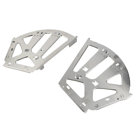 Close-up of stainless steel shoes cabinet hinges for durable replacement fittings on shoe racks with anti-rust design, 2 pieces.