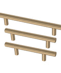 Champagne Bronze Cabinet Handles 3 Inch Hole Center Modern Pulls For Drawers And Cabinets 10 Pack Durable Solid Bar Hardware