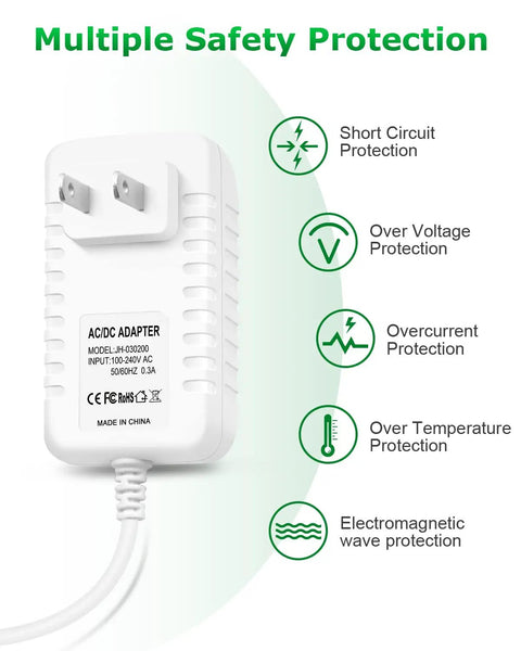 Plug And Play Cordless Water Flosser Charger For WP Series Replacements Arkare 3V Wall Power Supply with safety features