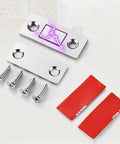 Ultra Thin Magnetic Cabinet Door Catch Kit 12 Pack 0.06 Inch Heavy Duty Steel Magnets No Drill Adhesive And Screws set