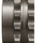 Side view of Double Strand 80 Chain Sprocket Built For Two Chains With Hardened Teeth And Reboreable Type B Hub 1 Inch Pitch 16 Teeth