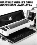 Drum Sander Feed Belt Conveyor 22-3/8 by 44 inch Silicon Carbide 100 Grit Belt on JWDS-2244 Drum Sander