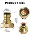 Dimensions of Brass Three Quarter Inch Garden Hose Quick Connect Male Plug Replacement GHT Threaded Fittings For Heavy Duty Water Hoses