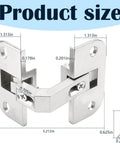 Product image showing Adjustable Pie Cut Corner Hinge Replacing Grass 975 And Hafele Mepla Ssp Series size dimensions and design.