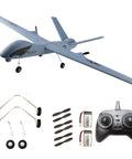 Beginner Friendly 2.4Ghz RC Plane With 2 Channels, DIY Predator Aircraft, 3-Axis Gyro, EPP Foam, kit with batteries, controller, parts