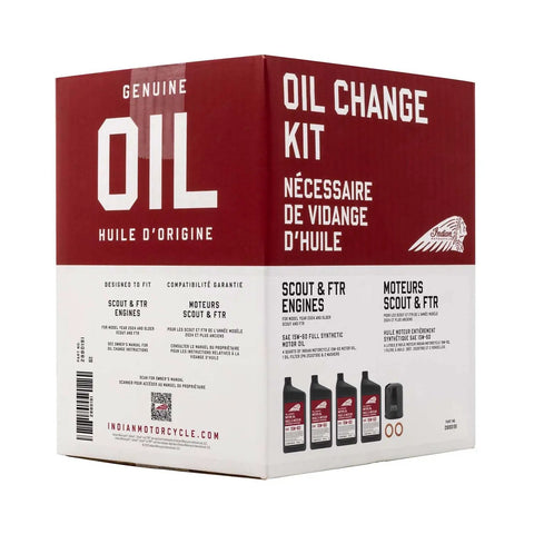 Motorcycle Oil Change Kit For Scout 60 And 69 Cu In Liquid Cooled Engines With 4 Quarts 15W60 Full Synthetic Oil 1 Oil Filter And 2 Washers