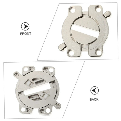 Front and back view of Heavy Duty Zinc Alloy Table Lock Connectors For Dining Tables DIY Friendly Easy Install Tabletop Joining Buckles
