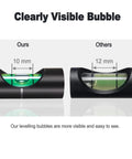 High Precision Bubble Scope Leveling Kit For 20mm Rails With Clear Vial comparison of bubble visibility