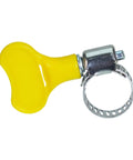 20 Pack Stainless Steel Worm Gear Hose Clamps With Key Type Adjustment And Yellow Plastic Handles Fits 5/16 To 1/2 Inch 8-12mm
