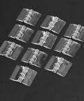 "Transparent Folding Hinge Kit 20 Pieces 25x34mm Clear Acrylic Cabinet Closet Hinge Tool"