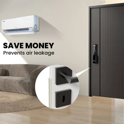 V Shaped Foam Weatherstripping Door Seal Strip 19.7 Feet White Self Adhesive Draft Stopper installed on door gap