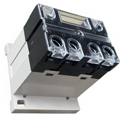 Pro Grade DIN Rail Power Relay 30A 277VAC 30VDC 1NO SPST, 24V DC Coil, LED Indicator, Screw Terminal, TS35 Mount visible