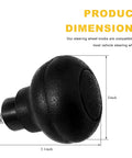 Steering Wheel Knob Spinner For One-Hand Driving, Non-Slip Universal Wheel Rotator, 8mm Screw Mount, 2-inch diameter, black rubber