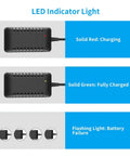 Go To All In One RC Battery Charger For NiMH And NiCd Packs 2S To 10S 7.2V To 12V With 800mA Or 500mA Output LED indicators