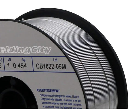 ER4043 Aluminum MIG Welding Wire Bang-For-Your-Buck 1 Lb Spools Pack of 2 for Aluminum Welds 0.045 Inch Diameter close-up view