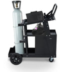 Heavy Duty Welding Cart On Wheels With Four Drawers For MIG Welder TIG Welder And Plasma Cutter 360 Degree Rolling