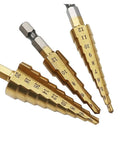Heavy Duty HSS Step Cone Drill Bit Set For Wood And Metal Featuring precision countersinking and smooth cutting action.