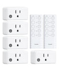 Remote Control Outlet Kit With 5 Outlets And 2 Remotes, 200FT Long Range Wireless Light Switch For Lamps And Household Appliances