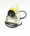 AOXHUGB 350W Multi-Function Lapidary Machine Wet Polishing Lathe motor with yellow casing and base for stone grinding