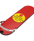 Dado Lock-Down Insert For SawStop And Jet Saws, red heavy-duty routing accessory with warning label for precise dados.