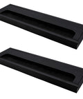 1 Pack Rectangle Hole Cover Square Cable Grommet 268x68x28mm for Desk Cable Management, aluminum alloy matte black finish