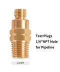 Brass Gauge Adapter With One Quarter BSP Female Fitting And Stainless Steel Probe Two And Half Inch Overall Length visible