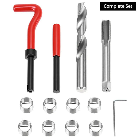 Stainless Steel M14x1.5 Thread Inserts Kit 12 Piece Set For Female Thread Repair And Quick Conversion Converts Metric To Inch Threads Dope Durable Hardware For Easy Reliable Repairs