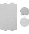12 Pcs Microwave Mica Plates Heat Resistant Insulation Sheets Anti Oil Pads for Microwave Oven Replacement, image showing single plate and close-ups
