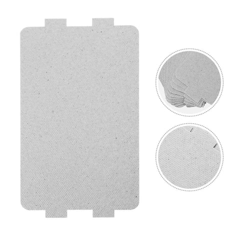 12 Pcs Microwave Mica Plates Heat Resistant Insulation Sheets Anti Oil Pads for Microwave Oven Replacement, image showing single plate and close-ups
