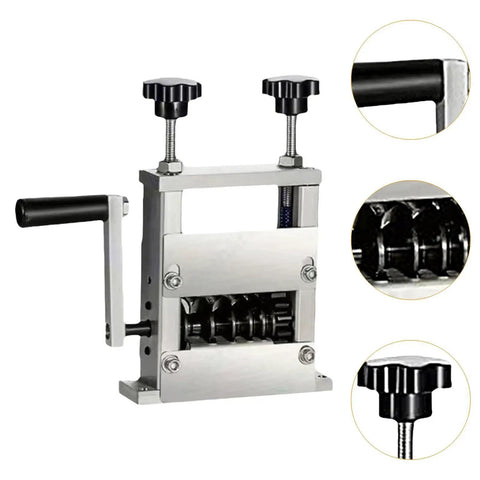 Heavy Duty Manual Wire Stripper Crank Tool For Peeling Aluminum And Electric Cables 1-20Mm with metal construction and hand crank.