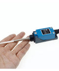 Me-8166 Flexible Rod Coil Spring Actuator Momentary Limit Switch in hand, showcasing size and durable design for industrial control projects.