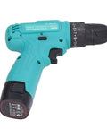 Tough As Nails Cordless Impact Driver Drill Packing Serious High Torque Kick And Smooth Variable Speed Control Up To 1550 RPM compact turquoise design.